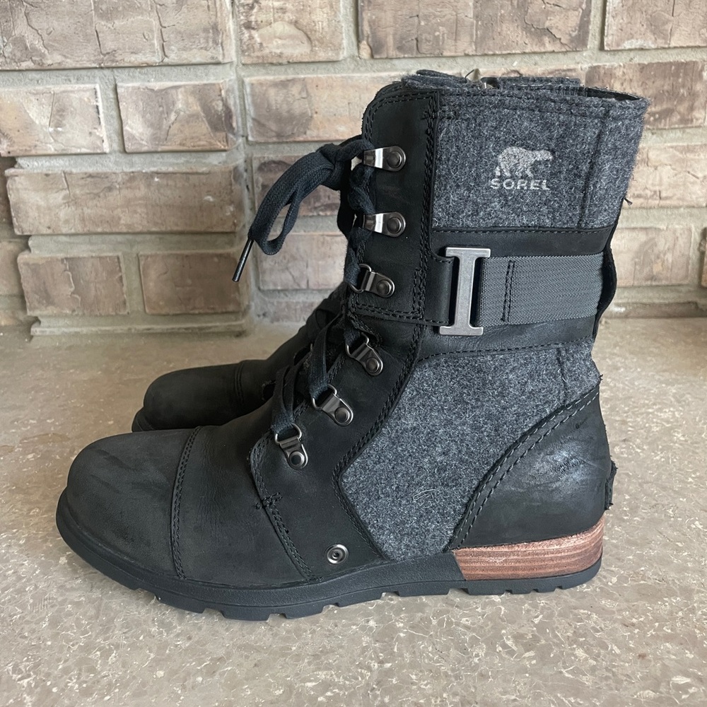 Sorel Major a Carly Black Grey - Almost brand new!